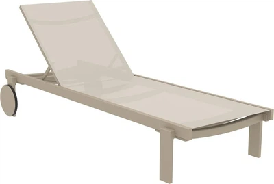 Шезлонг полипропилен + алюминий Siesta Casablanca Taupe Taupe