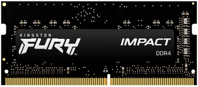 Оперативна памʼять Kingston Fury SODIMM DDR4-3200 16384 MB PC4-25600 Impact Black (KF432S20IB/16)
