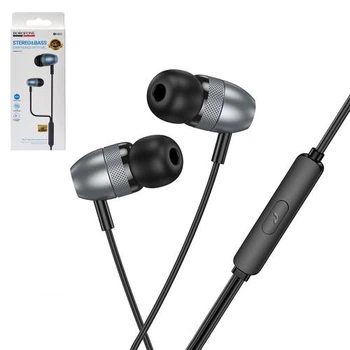 Наушники Borofone BM95 с микрофоном Type-C, 1 м, Metal Gray