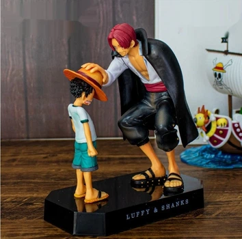 Фігурка статуетка колекційна Шанкса та Манкі де Луффі з аніме One Piece Ван Піс 18.5 та 6 см