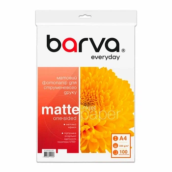 Фотобумага Barva Everyday Matte А4 220 г/м2 100 листов матовая (IP-AE220-207)