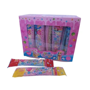 Суфле-маршмелоу Sour Soft Cake Candy косичка разноцветная кислая, 30 шт, 10 г