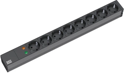 Блок розеток Bachmann 19" 1U 8 розеток 2 м Black (4016514019472)