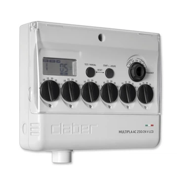 Таймер для поливу одноканальний Claber Multipla AC 220/24 V LCD (6 програм)