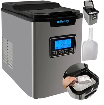 Ледогенератор бытовой Ruhhy 120 Вт, 2.2 л, 12 кг льда в сутки (K5536)