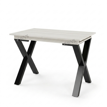 Стол кухонный раскладной RoMax Next 110х75 (150х75) см Loft Ясень Серфсайд/Черный