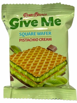 Вафлі Rosso Bianco Give Me Pistachio Cream з фісташковим кремом, 30 г