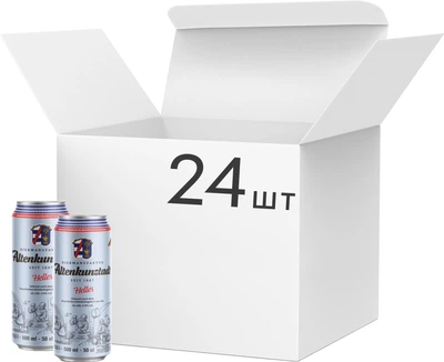 Упаковка пива Altenkunstadt Helles світле фільтроване 4.9% 0.5 л х 24 шт (4099815001797)