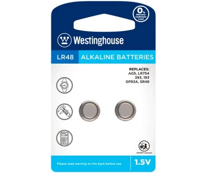 Батарейка лужна Westinghouse Alkaline таблетка LR48 2 штуки упаковка блістер 2/48
