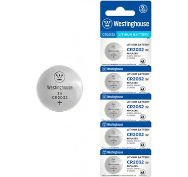 Літієва батарейка Westinghouse Lithium таблетка CR2032 5шт/уп blister