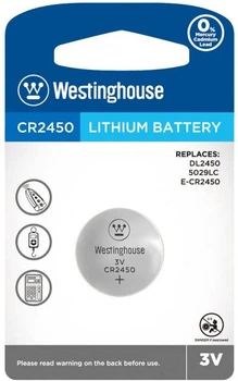 Літієва батарейка Westinghouse Lithium таблетка CR2450