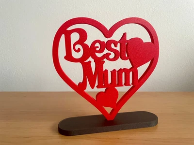 Сувенір для мами Best Mum у вигляді серця на підставці. Aivory