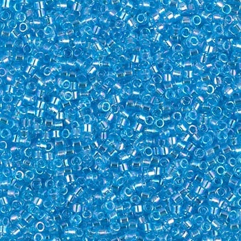 DB-1249 Бісер Miyuki Delica Beads 11/0 (прозорий райдужний блакитний), 50 г