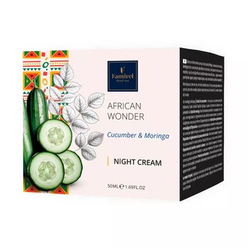 Ночной питательный крем African Wonder с огурцом и морингой Famirel African Wonder Night Cream Cucumber and Moringa 50 мл