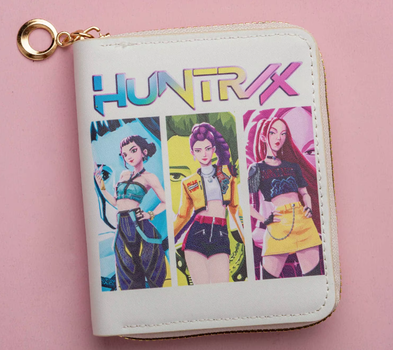 Шкірозамінний гаманець Huntrix Пенал K-pop Кейпоп охотники на демона Demon Hunters Аніме аксесуари