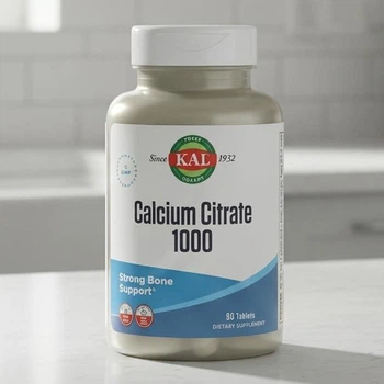 Кальций цитрат для здоровья костей KAL Calcium Citrate 1000 mg 90 таблеток