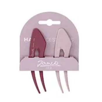 Заколка-шпилька для волосся Janeke Hair Clip Бежева та Бородова (12,5 см)