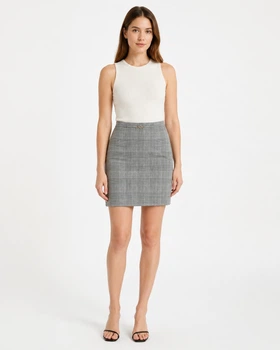 Спідниця H&M чорний білий BVDSG915 S