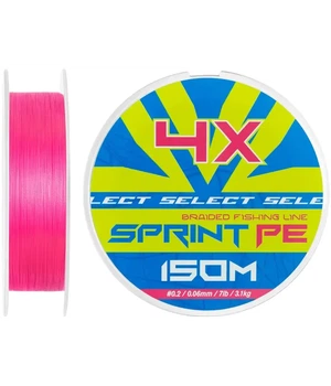 Шнур Select Sprint PE 4X Pink 150m №0.2/0.06mm 7lb/3.1kg
