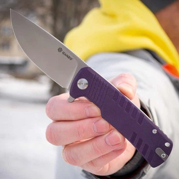 Нож складной Ganzo G769-PL, сталь D2, G10 фиолетовая
