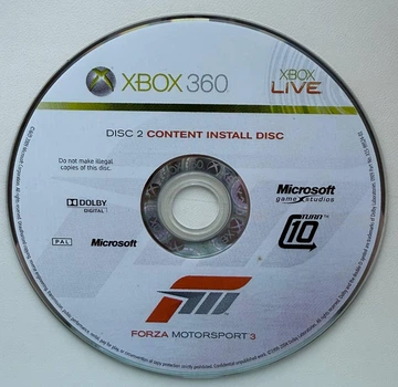 Диск для XBOX 360 - Forza Motorsport 3 рос суб, (диск 2), Б/В