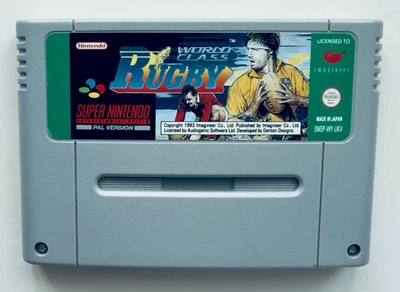 Картридж для Nintendo SNES - World Class Rugby, английская версия, Б/У