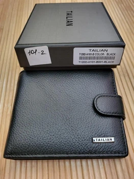 Мужской кошелек из кожи TAILIAN T-120-101 черный