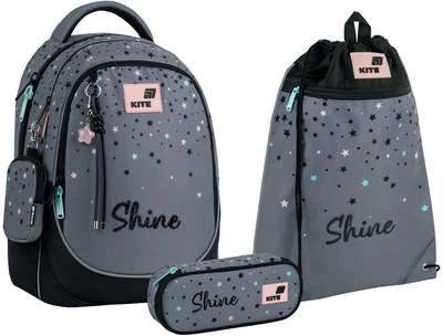 Набор Kite Shine рюкзак + пенал + сумка для обуви Серый (SET _ K26-700M-2)