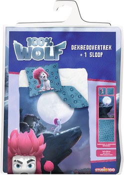 Pościel dla dzieci Studio 100 Animation 100% Wolf Poszewka na poduszkę 65 x 65 cm + Poszwa na kołdrę 140 x 200 cm (5414233228073)