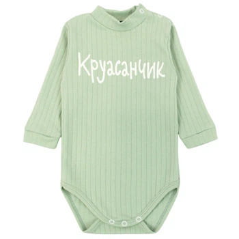 Боди-гольф детский интерлок Арлекин Круасанчик 6237-792 44 68 см Мятный