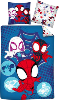 Pościel dla dzieci Jerry Fabrics Spidey Poszewka na poduszkę 63 x 63 cm + Poszwa na kołdrę 140 x 200 cm (5407010073843)