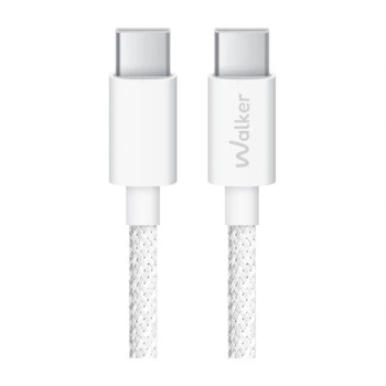 Кабель USB WALKER C860 Type-C to Type-C 65W white