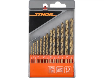 Набор сверл по металлу STHOR 22310 HSS-TiN 2-8 мм 13 шт