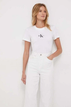 Женская футболка хлопковая Calvin Klein белая L 4251