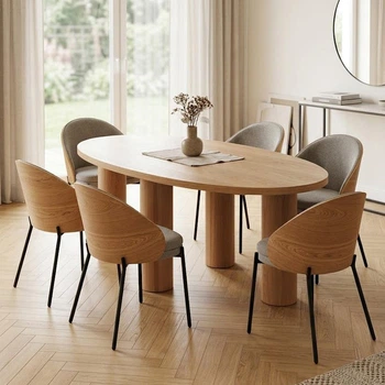 Стіл обідній 10 місць 220 см, Silveri Oak nature top and base