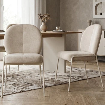 Комплект з 2-х обідніх стільців, Paoline Cream silk and light grey legs
