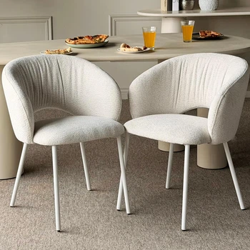 Комплект з 2-х обідніх стільців з підлокітниками Emma Savanna beige white base