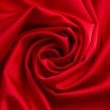 Ткань костюмная атласная Scarlett, 140 см, 495 гр/м2, для одежды, платьев, костюмов, юбок красная м.п.