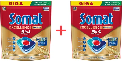 Упаковка капсул для посудомийної машини Somat Exellence 5-в-1 54 шт x 2 шт (9000101807936)
