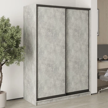 Шкаф-купе двухдверный MebelStar Комбо BG 2ДСП 150x45x210 см Бетон (MBS-11468)