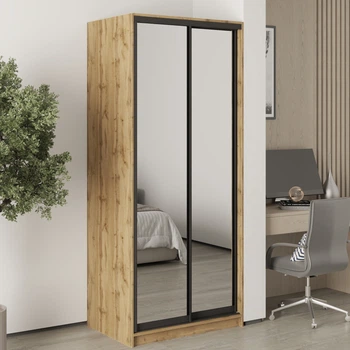 Шкаф-купе двухдверный MebelStar Стандарт BG 2 Зеркала 90x45x210 см Дуб тахо (MBS-11208)