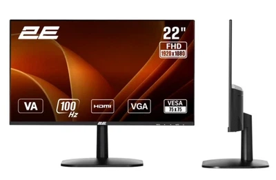 Монитор 21.5" 2E A2225B, Black (2E-A2225B-01.EU)