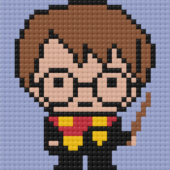 Алмазная мозаика/вышивка мини. Гарри Поттер 10*10 см Оригами