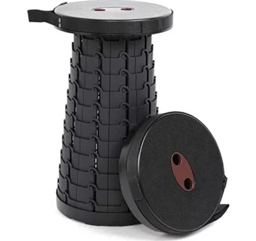 Складной туристический стул для пикника, рыбалки 47 см Telescopic stool Черный