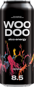 Напій слабоалкогольний енергетичний сильногазований Woodoo Original 8.5% 0.5 л (4820252126299)