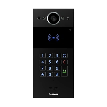 IP-видеопанель многоабонентская 2Mp Akuvox R20K Black со считывателем EM-Marine / Mifare / NFC (00-00002068)