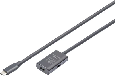 Przedłużacz Digitus USB 3.2 Gen1 Active Cable 5G, C/M-C/F 5 m Black (DA-73108)
