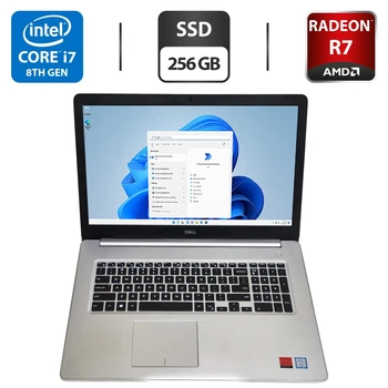Игровой ноутбук Dell Inspiron 5770 / 17.3" (1920x1080) IPS / Intel Core i7-8550U (4 (8) ядра по 1.8 - 4.0 GHz) / 16 GB DDR4 / 256 GB SSD / AMD Radeon R7 M460, 4 GB GDDR5, 64-bit / WebCam б/у