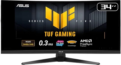 Монитор 34" ASUS TUF Gaming VG34WQ5A Curved Dual Mode (90LM0CP1-B01171) 3440x1440 (Ultra-Wide 2K) VA 200/400 Hz
