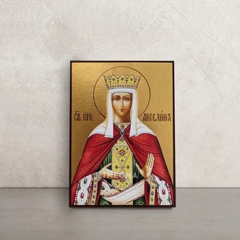 Именная икона Святой Ангелины Сербской 10 × 14 см
